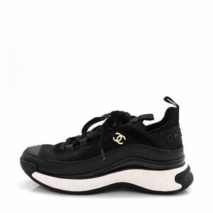 CHANEL Women's Sleek Black Sneakers